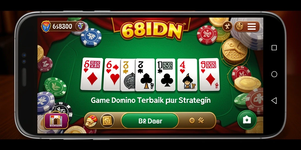 Tampilan gameplay seru dari 68IDN yang menunjukkan pertandingan domino.