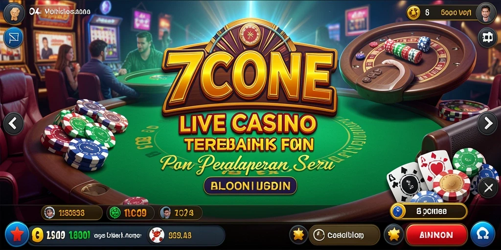 Tampilan menarik dari game Live Casino 7CONE dengan dealer profesional.