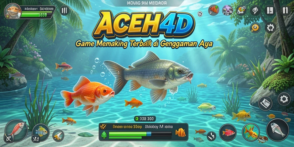 Tampilan gameplay ACEH4D yang memukau saat memancing.