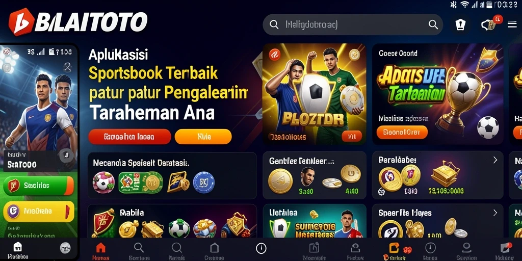 Tampilan utama BALAITOTO dengan fitur taruhan olahraga yang menarik.