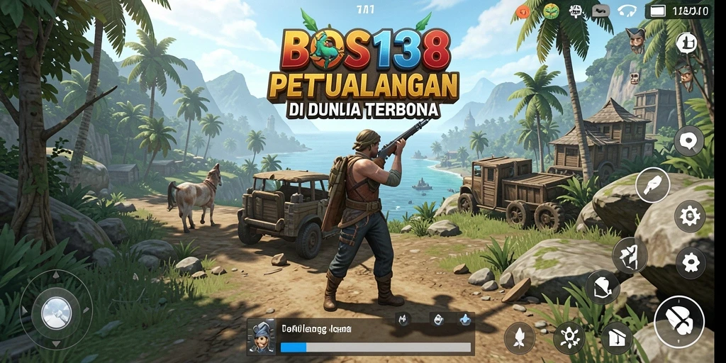 Tangkapan layar gameplay BOS138 menampilkan petualangan di dunia terbuka.