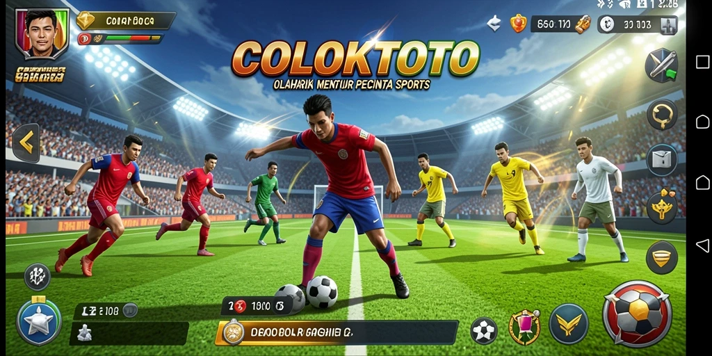 Screenshot gameplay COLOKTOTO yang menunjukkan aksi seru di lapangan.