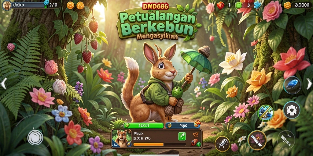 Tampilan screenshot DMD686 menampilkan petualangan berkebun yang seru dan interaktif.