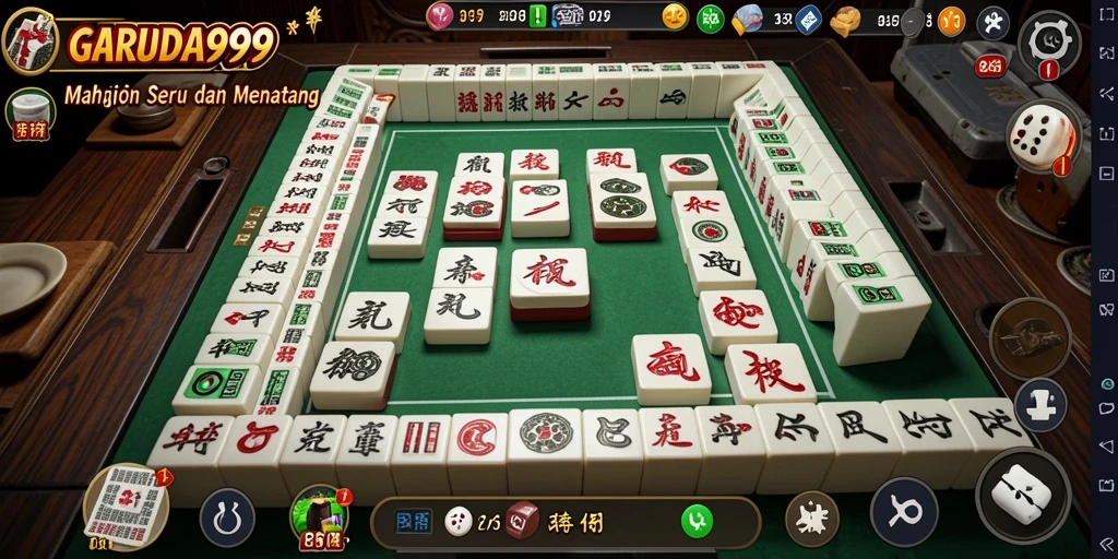 Tampilan menarik gameplay GARUDA999 saat bermain Mahjong.