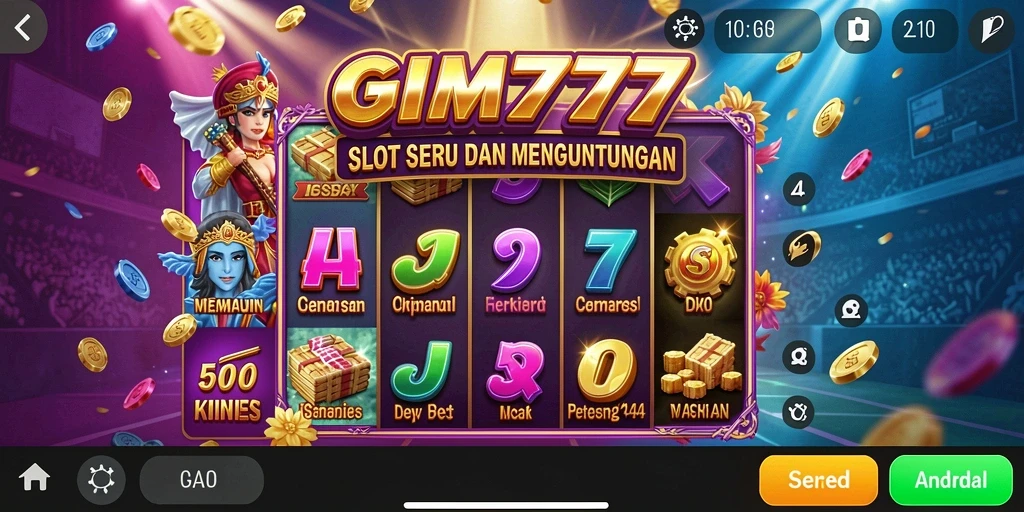 Tampilan gameplay Slot GIM777 yang mengasyikkan.