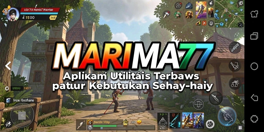 Tampilan antarmuka utama MARIMA77 yang mudah digunakan.