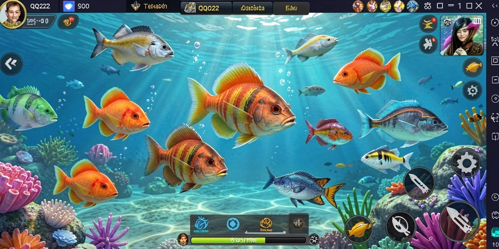 Tangkapan layar menunjukkan gameplay seru Tembak Ikan.