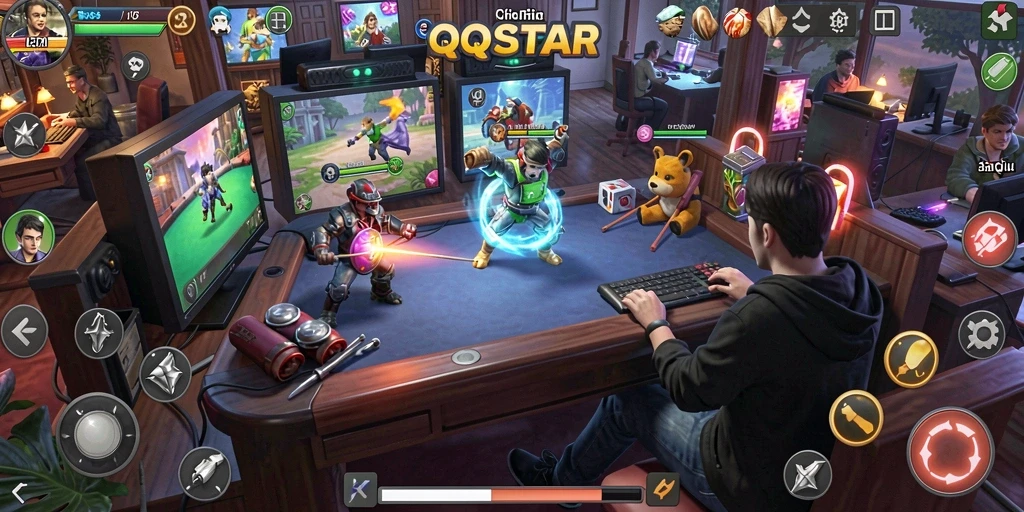Tampilan gameplay QiuQiu yang seru dan menantang di QQSTAR.