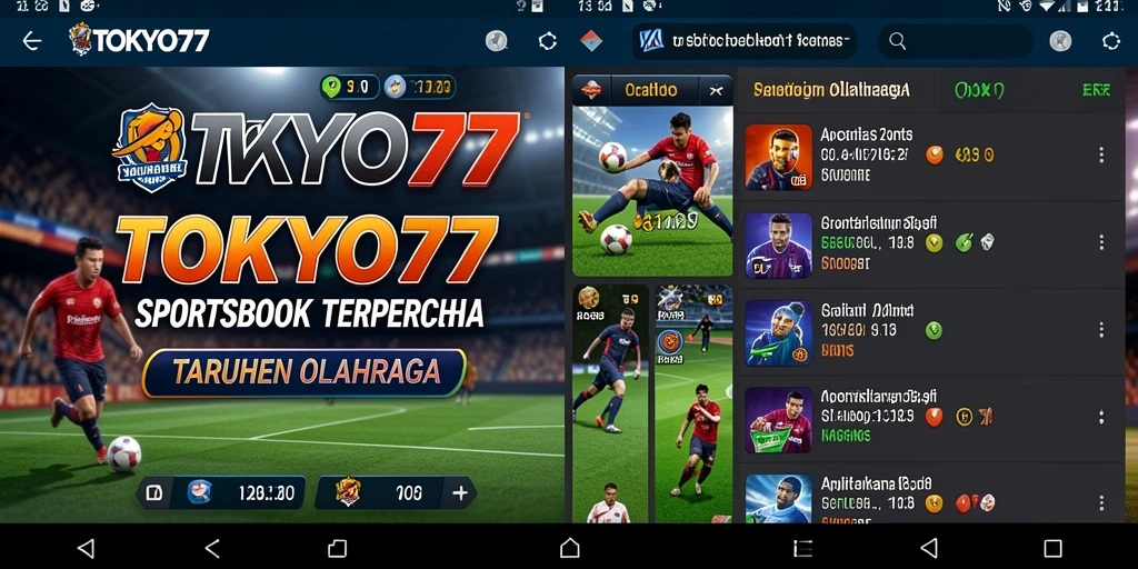 Tampilan gameplay Sportsbook yang menarik dan interaktif di TOKYO77.